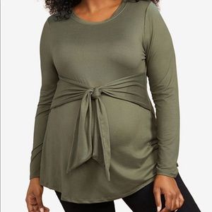 Motherhood Maternity Tie Front Top 2X
